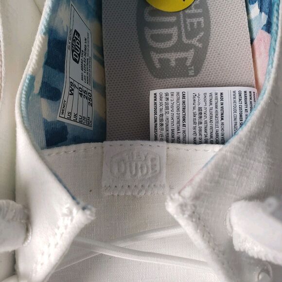 NWT Hey Dude Womens Wendy Silk Moon White Slip On Casual Shoes size 9 - Picture 7 of 9